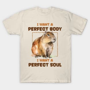 funny-capybara, I Want A Perfect Body Vintage T-Shirt